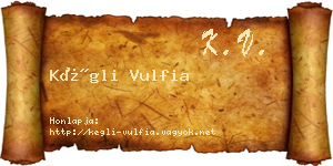 Kégli Vulfia névjegykártya